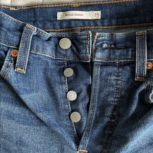 Levi's Women's High Rise Wedgie Skinny Jeans - Dark Blue